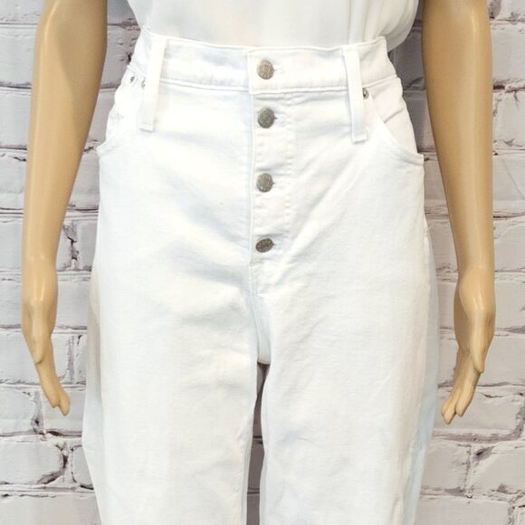NWT!!! J.Crew Factory - Essential straight high rise button fly white jeans - Picture 7 of 13